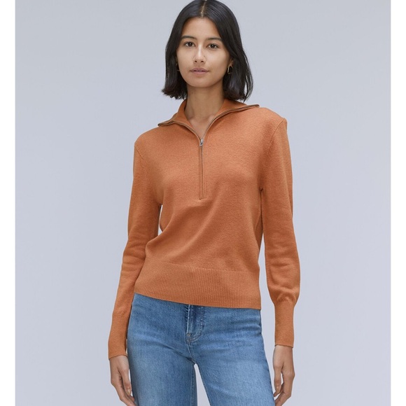 Everlane The Luxe Merino Yak Hair Blend Half-Zip Sweater Pullover Sweater S NWT - Picture 1 of 7